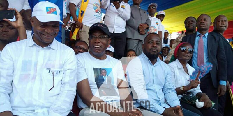 Shadary, Mova, Zoe et Jaynet Kabila au meeting du FCC / Ph. Christine Tshibuyi 