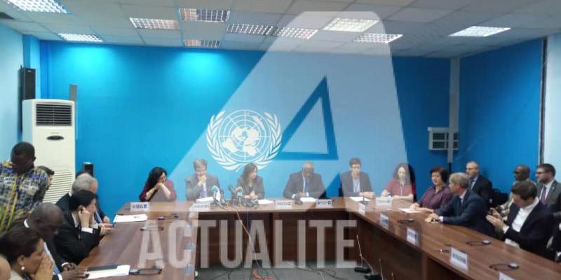 Les membres du Conseil de sécurité au QG de la MONUDSCO/Photo ACTUALITE.CD