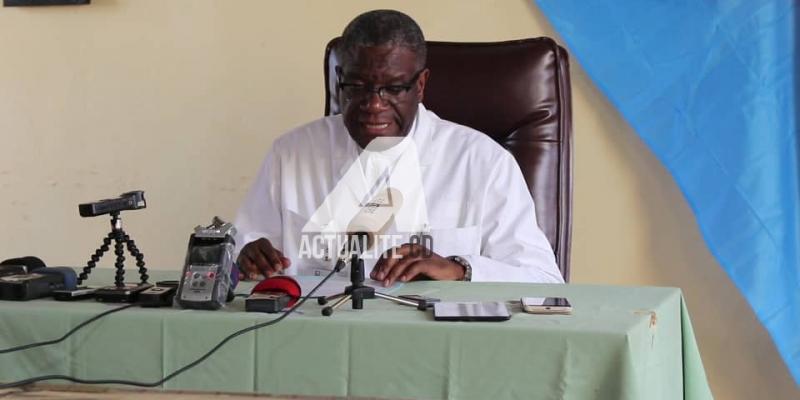 Le Prix Nobel Denis Mukwege en conférence de presse à Panzi