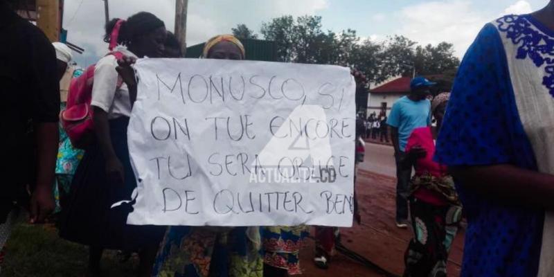 Manifestation à Beni contre les tueries