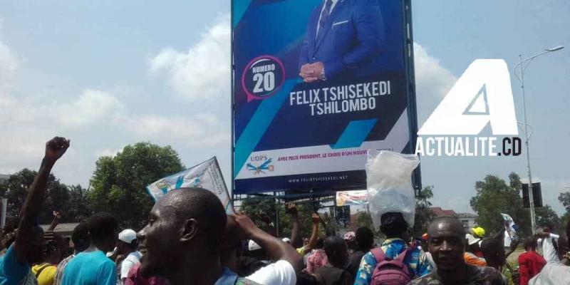 La photo de campagne de Félix Tshisekedi placée au siège de l'UDPS à Limeté