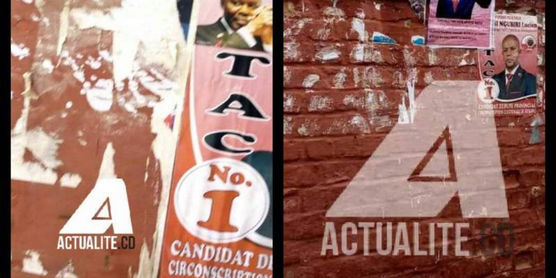 Les photos de campagne des candidats arrachées par des personnes inconnues à Bukavu