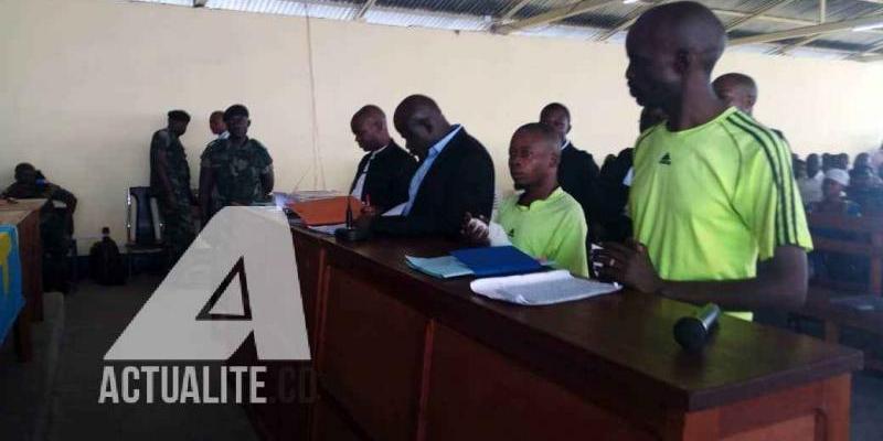 L'ancien chef de guerre Cheka et ses co accusés à la barre au tribunal militaire du Nord-Kivu