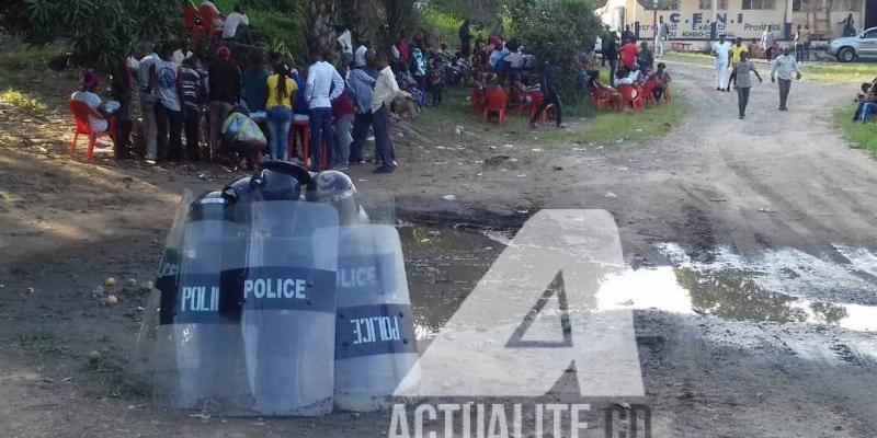 Des policiers déployés dans la ville de Matadi la veille des élections (Illustration).