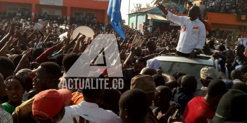 Illustration/Arrivée de Martin Fayulu vendredi 7 décembre 2018 à Bunia