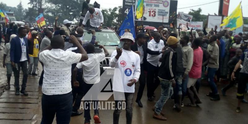 Le cortège de Martin Fayulu ce lundi 10 décembre 2018 à Bukavu