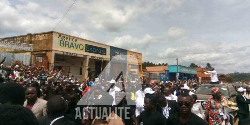 Le cortège de Martin Fayulu lors de son arrivée ce jeudi 6 décembre 2018 à Butembo