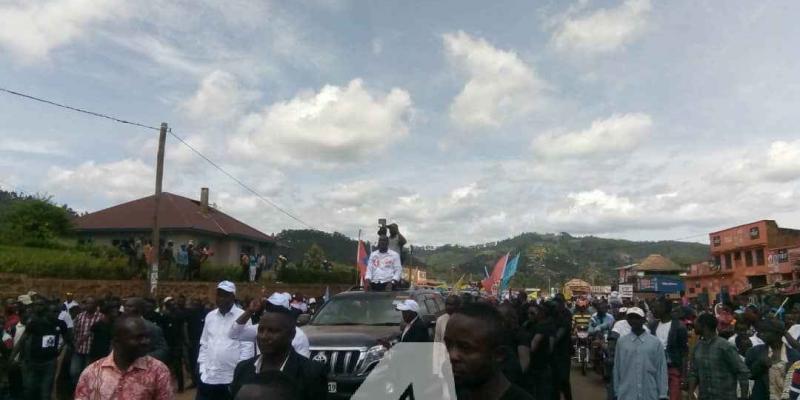 Le cortège de Martin Fayulu lors de son arrivée ce jeudi 6 décembre 2018 à Butembo