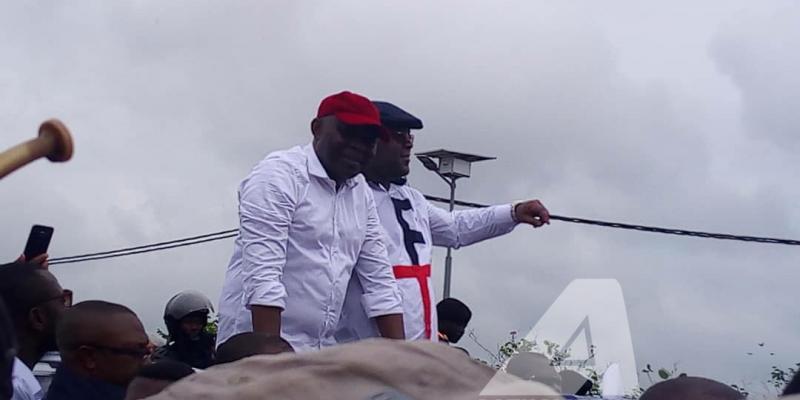 Félix Tshisekedi et Vital Kamerhe lors de leur retour à Kinshasa