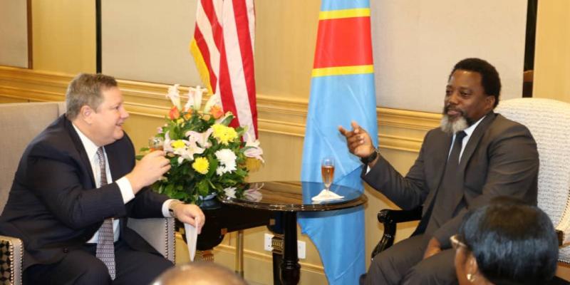 L'ambassadeur des USA en RDC, Mike Hammer et le président Joseph Kabila/Ph. Présidence de la République.