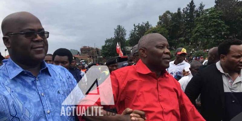 Félix Tshisekedi accompagnie de Vital Kamerhe 