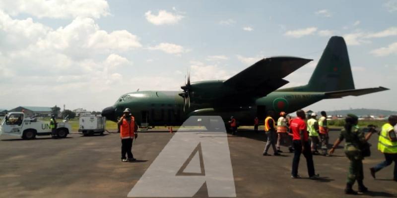 Un cargo des Nations Unies qui a transporté les ex combattants M23 de l'Ouganda à Goma/Ph Jonathan Kombi ACTUALITE.CD