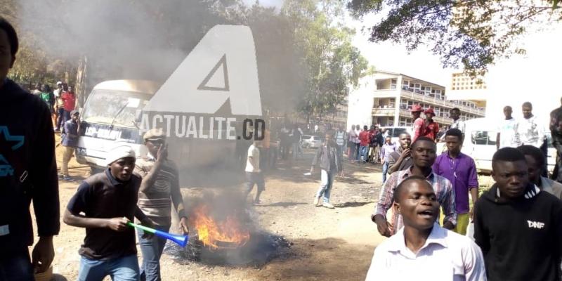 Manifestation des étudiants à l'ISP Bukavu/Ph Justin Mwamba ACTUALITE.CD