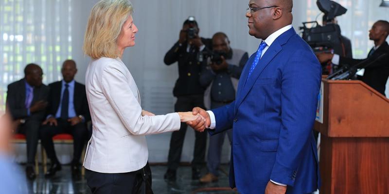 Le président Félix Tshisekedi lors de la cérémonie d'échange de voeux avec les diplomates  accrédités à Kinshasa/Ph Présidence de la République