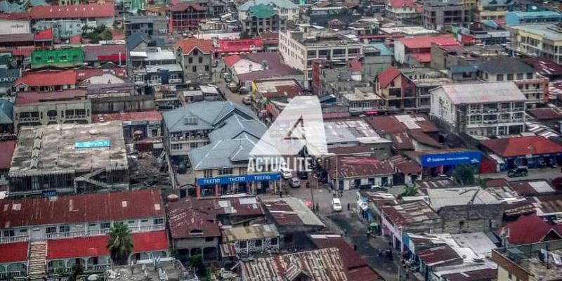 Une vue aérienne de la ville de Goma/Ph Ley Uwera ACTUALITE.CD