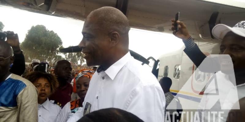 Arrivée de Martin Fayulu à l'aéroport de Rughenda à Butembo.