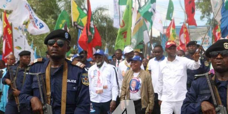 Illustration/Le candidat président Ramazani Shaday arrivé ce samedi 14 décembre 2018 à Kindu.