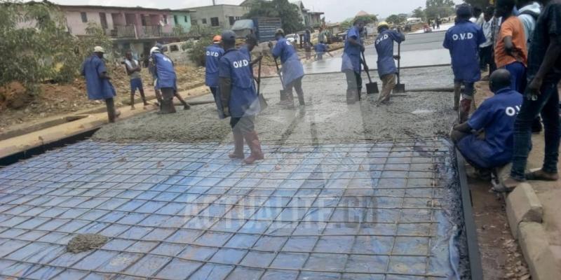 La route Bongolo-Kapela à Kinshasa en plein construction dans le cadre du programme d'urgence du président de la république Félix Tshisekedi