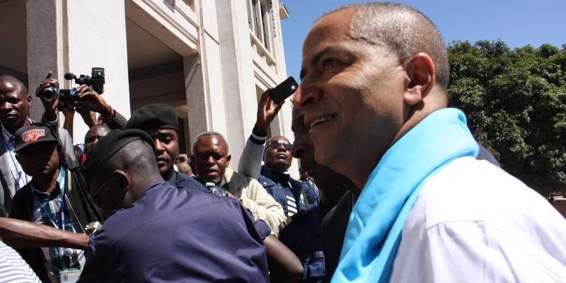 L'opposant Moise Katumbi se rendant au Tribunal de paix de Lubumbashi. Ph/Droits tiers