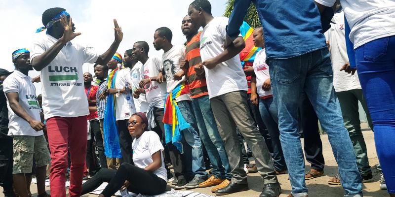 Des militants Lucha en action / Ph. Christine Tshibuyi 