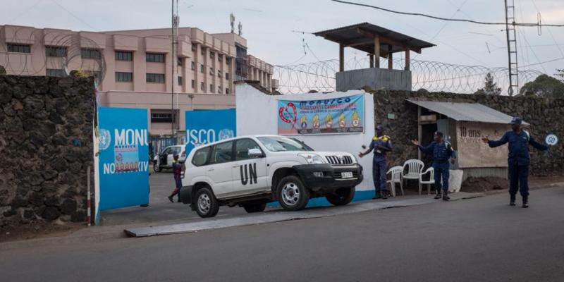 Entrée du quartier général de la Monusco à Goma