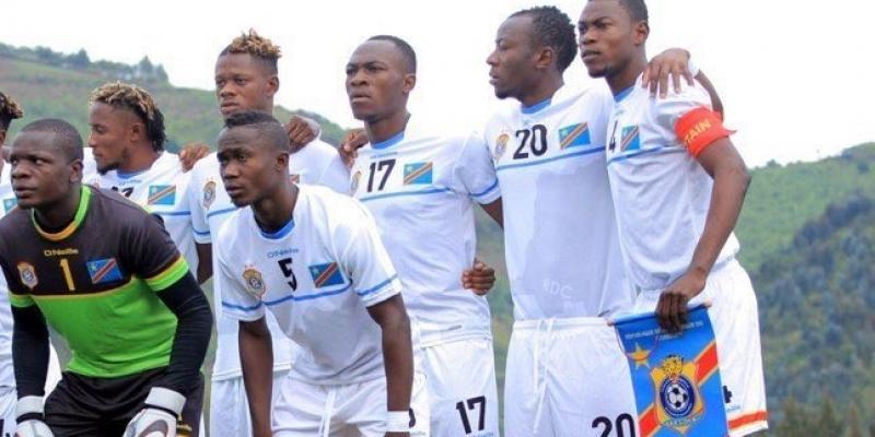 Les Léopards U23 lors du match contre le Rwanda comptant pour le 1er tour des éliminatoires de la CAN  