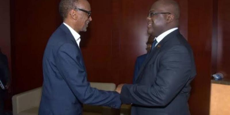 Paul Kagame et Félix Tshisekedi au palais présidentiel du Rwanda/Ph présidence rwandaise