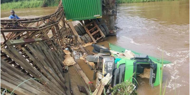 Pont Semuliki effondré en décembre 2018/Ph droits tiers