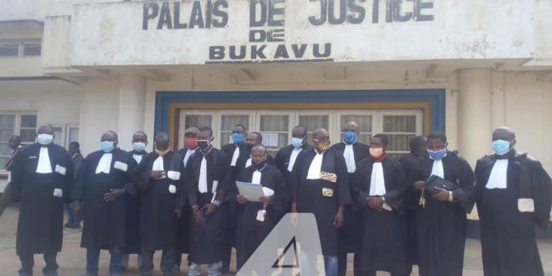 Les magistrats du SYNAMAC ressort du Sud-Kivu se prononçant contre les propositions de lois Minaku-Sakata/Ph Justin Mwamba