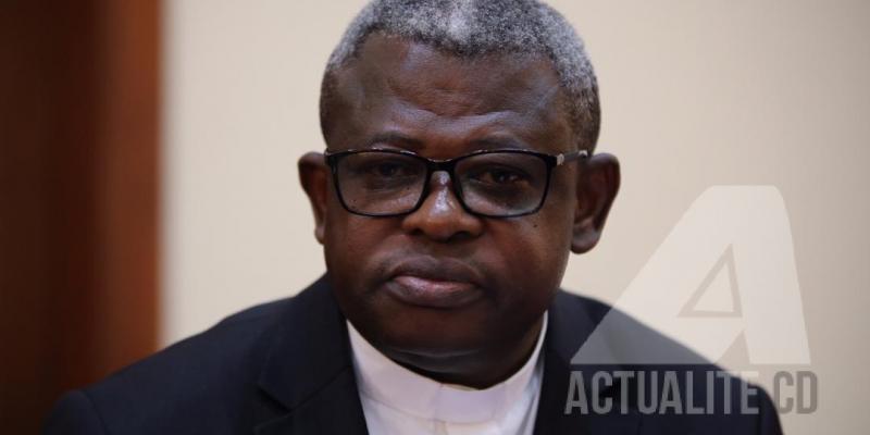 L'abbé Donatien Nshole Babula, secrétaire général de la Conférence Épiscopale Nationale du Congo (CENCO). Ph. ACTUALITE.CD.