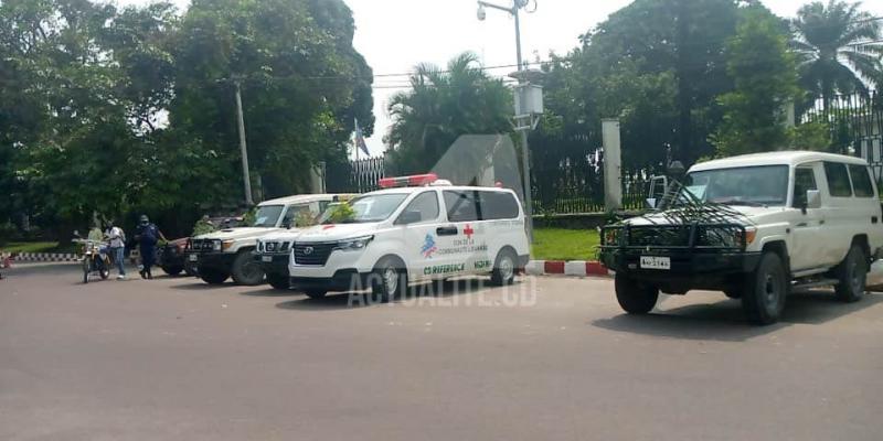 Des ambulances de l'équipe de riposte contre coronavirus/Ph ACTUALITE.CD