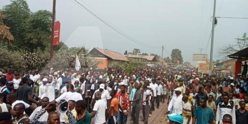 La marche de Lamuka à Kikwit ce lundi 13 juillet/Ph. ACTUALITE.CD