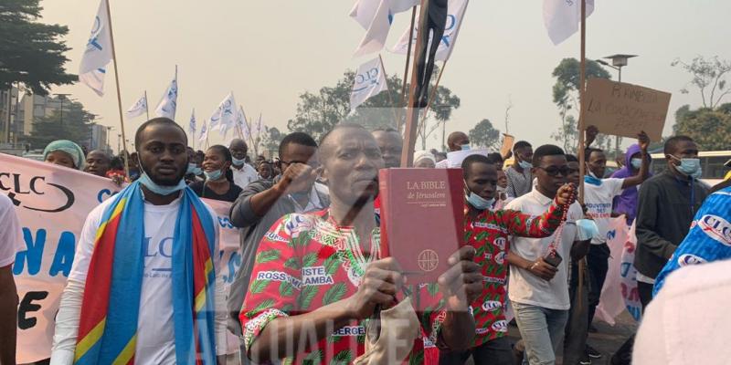 Des milliers des manifestants de la marche de CLC à Kinshasa/PH. ACTUALITE.CD
