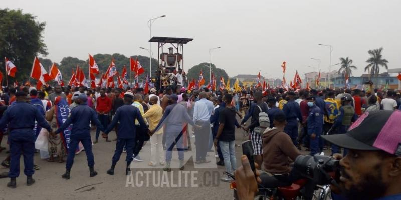 La marche du FCC ce jeudi 23 juillet à Kinshasa/Ph. ACTUALITE.CD