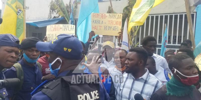 Des manifestants contre Ronsard Malonda à Goma