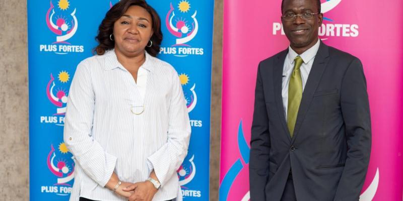 La Première Dame de la RDC, Denise Nyakeru Tshisekedi et le représentant résident intérimaire de la BAD en RDC, Monsieur Donatien Kouassi. Ph/Photo droits tiers