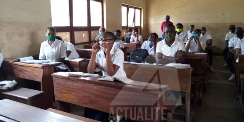 Les élèves dans une salle de classe à l'Institut de Goma/Ph ACTUALITE.CD 
