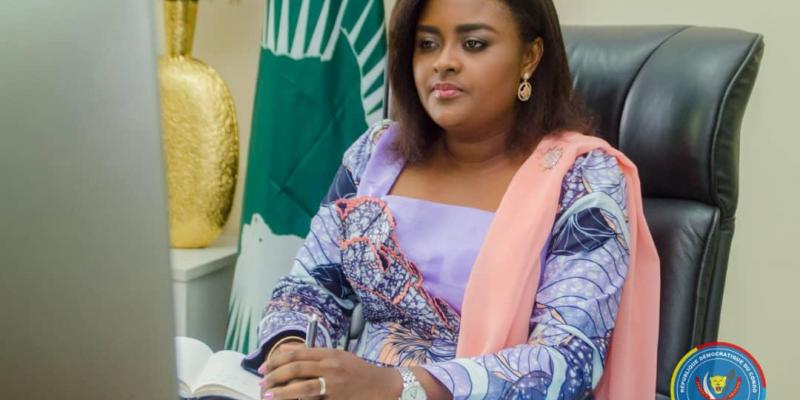  La Sénatrice Francine MUYUMBA NKANGA participant par vidéoconférence à La Cinquième Conférence mondiale des présidents de parlements du monde