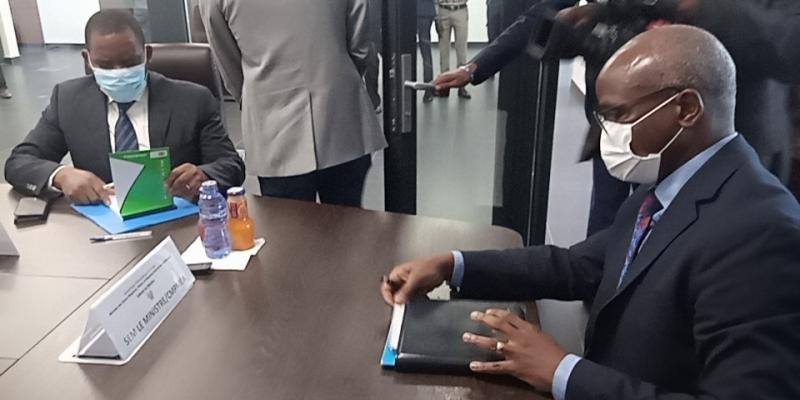 Le ministre Justin Kalumba en visite à ’Autorité de Régulation de la Sous-traitance dans le secteur Privé/Ph droits tiers 