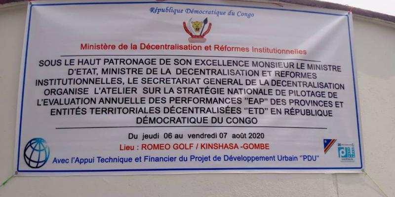 atelier sur la stratégie nationale de pilotage de l'évaluation des provinces et ETD