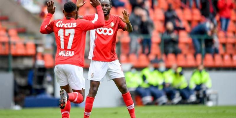 Jackson Muleka et Merveille Bope lors du match Standard-Zulte Waregem (2-2)