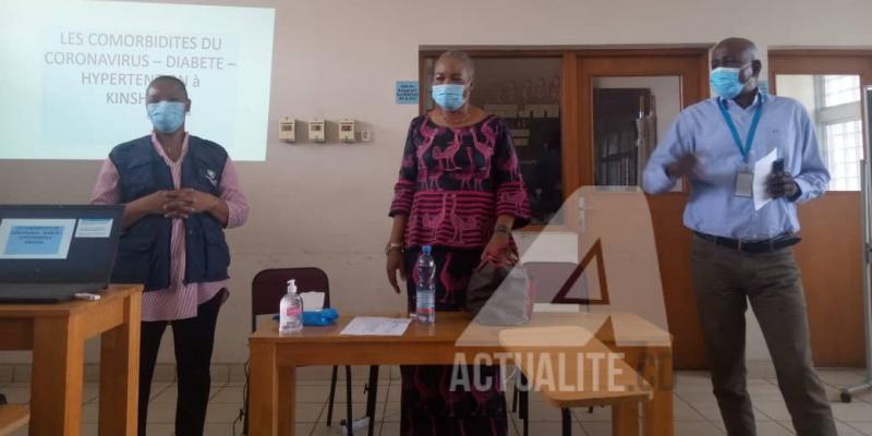 Les acteurs de la santé en préparatif de la campagne de dépistage massif du diabète et de l’hypertension prévue à Kinshasa pour réduire le risque de décès par Covid-19/Ph ACTUALITE.CD 