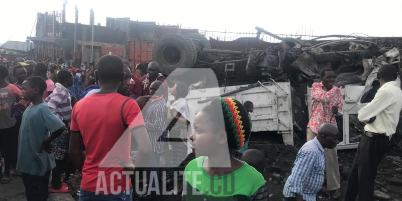 Un camion accidenté près Goma/Ph Yvonne Kapinga