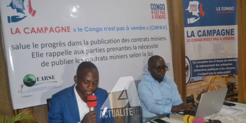 La Conférence de presse à Lubumbashi de la Campagne le Congo n'est pas à vendre/Ph.ACTUALITE.CD