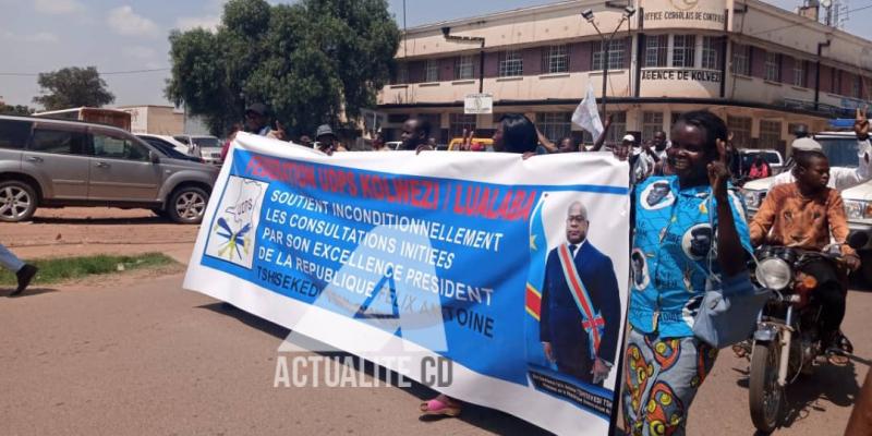 Manifestation des militants de l'UDPS et Ensemble à Kolwezi/PH. Ben Mayele