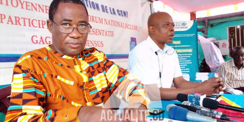 Jonas Tshiombela, coordonnateur national de la nouvelle société civile congolaise/Ph. ACTUALITE.CD