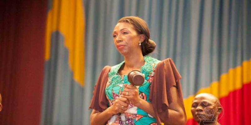Jeanine Mabunda, ex-présidente de l'Assemblée nationale (Photo Droits Tiers)