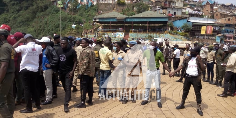 Les étudiants rassemblés à la Place de l'indépendance à Bukavu/Ph ACTUALITE.CD