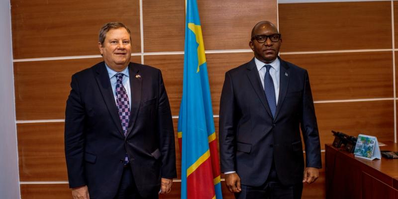 Sama Lukonde Kyenge, Premier ministre et Mike Hammer, Ambassadeur des USA en RDC