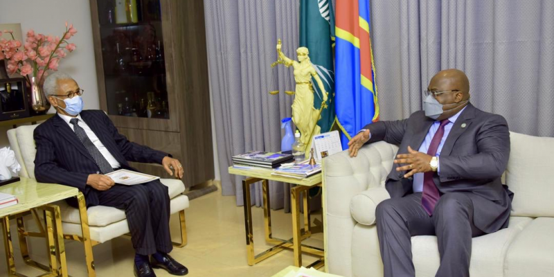 Félix Tshisekedi et le ministre tchadien des affaires étrangères